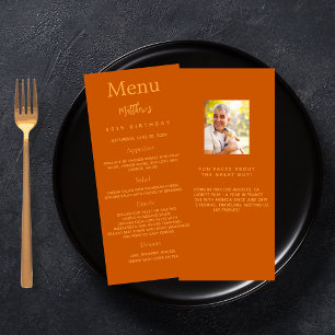 Anniversaire Menu orange photo amusant faits