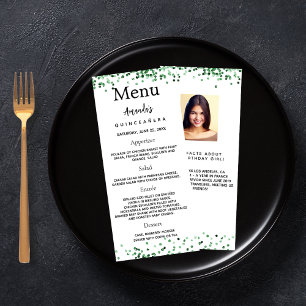 Anniversaire Menu vert photo amusant faits