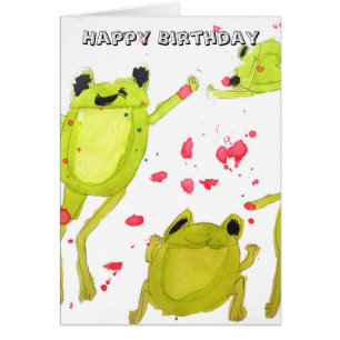 Anniversaire mignon d'illustration de grenouille