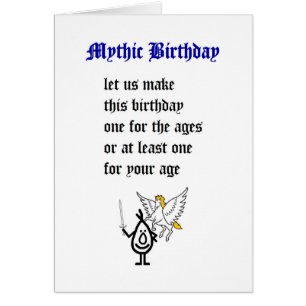 Anniversaire mythique - un poème drôle de joyeux