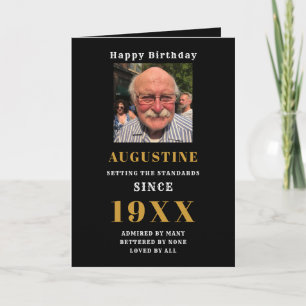 Anniversaire Nom du Modèle photo Black Gold Chaque