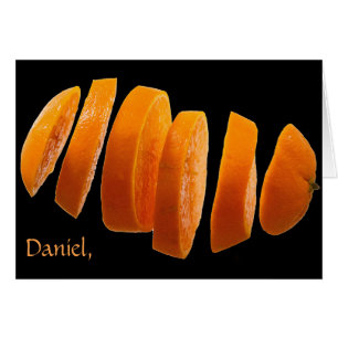 Anniversaire orange drôle de plaisanterie