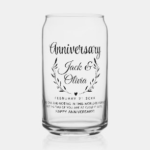 Anniversaire personnalisé moderne Couple Nom Date 