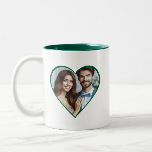 Anniversaire personnalisé Photo Coeur Mug