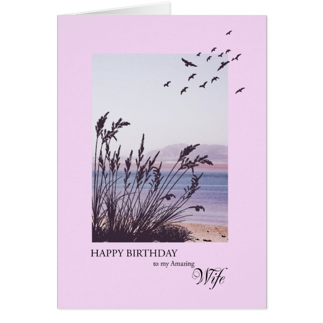 Anniversaire pour femme, scène balnéaire (Devant)