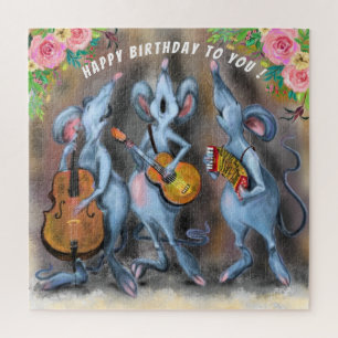 Anniversaire Puzzle Cadeau avec Musique de souris