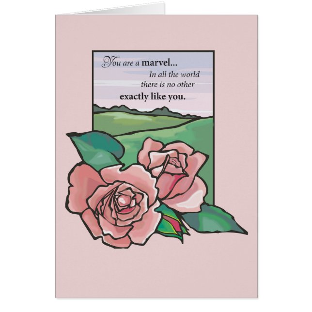 Anniversaire Rose Marvel (Devant)