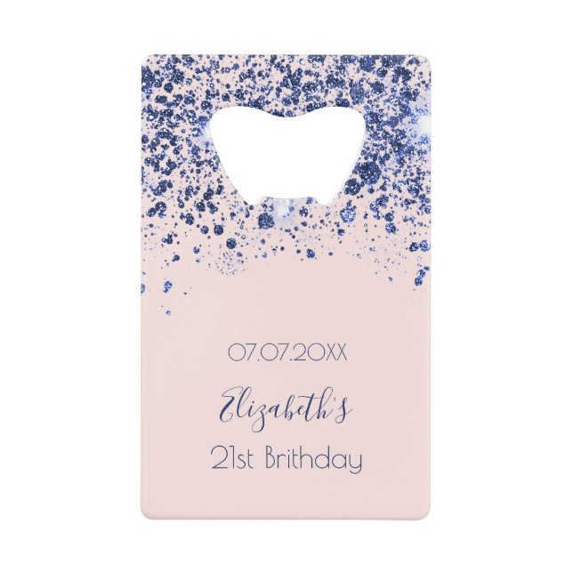 Anniversaire rose or bleu marine bleu parties scin (Devant)