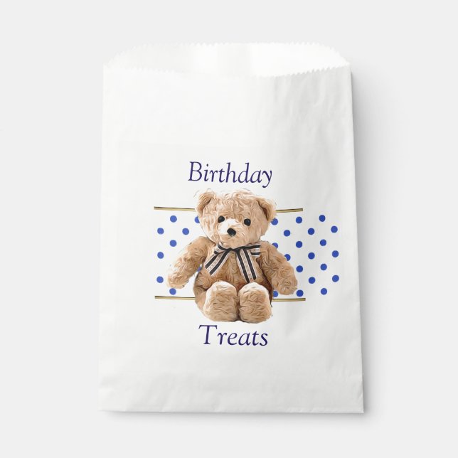 Anniversaire Soins Teddy Bear Candy Favor Sacs (Devant)