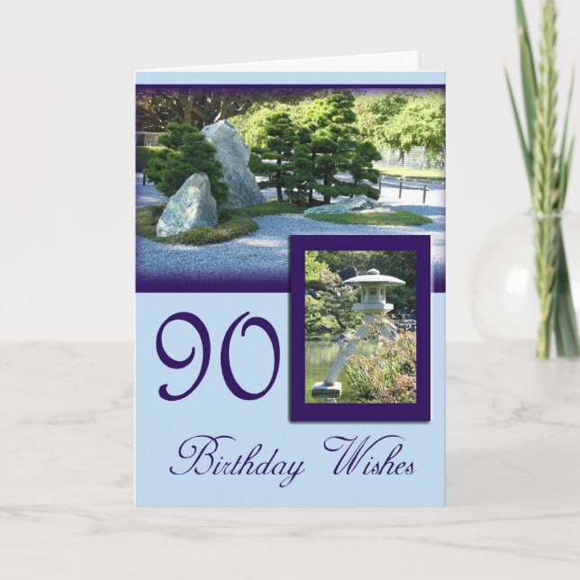 Anniversaire Souhaite 90e anniversaire Carte de vo (Devant)