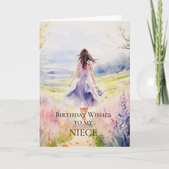 Anniversaire Souhaite À Ma Carte Niece (Devant)