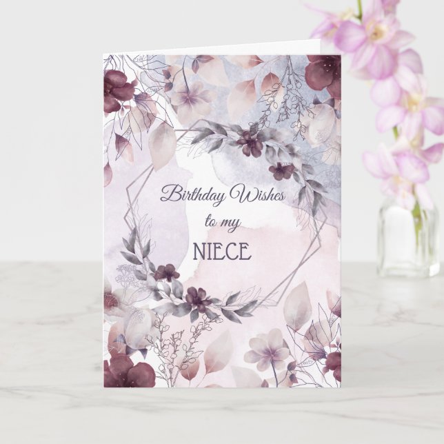 Anniversaire Souhaite À Ma Carte Niece (Orchidée)