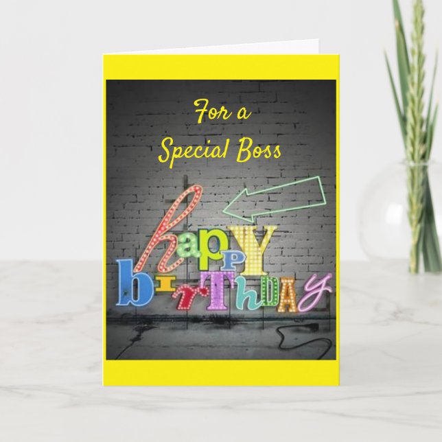 ANNIVERSAIRE SPÉCIAL POUR UNE CARTE "SPÉCIAL BOSS" (Devant)