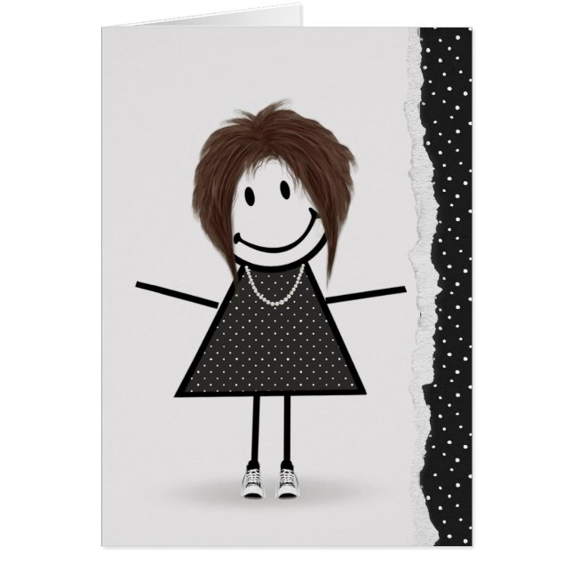 Anniversaire Stick Girl avec Basket (Devant)