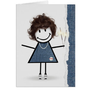 Anniversaire Stick Girl avec Sparklers