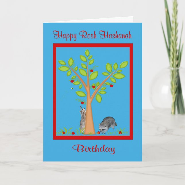 Anniversaire Sur Rosh Hashanah Carte De Voeux (Devant)