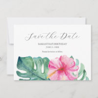 Anniversaire Tropical Enregistrer Les Cartes De Da