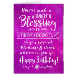 Anniversaire, Tu es une Bénédiction merveilleuse