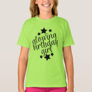 Anniversaire vert de partie de lueur - T-shirt de