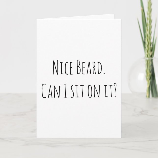Anniversary boyfriend birthday card nice beard karte (Vorderseite)