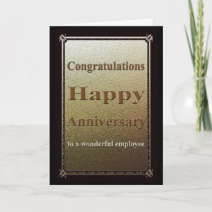 Anniversary Card Elegant Black Karte