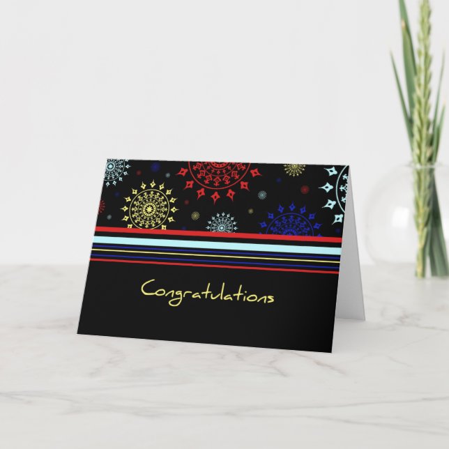 Anniversary Card für Schwarze und farbenfrohe Stre Dankeskarte (Vorderseite)