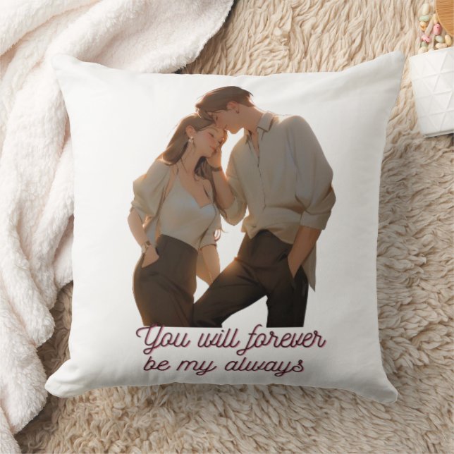 Anniversary Couple Pillow – You Will Forever Be My Kissen (Decke)