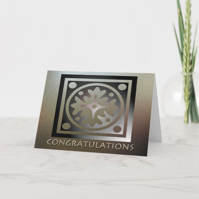 Anniversary Elegant Golden Karte (Vorderseite)