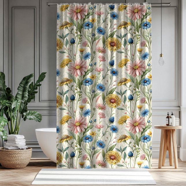 Anniversary Shower Curtain Soft Floral Surprise Duschvorhang (Anniversary Shower Curtain Soft Floral Surprise)