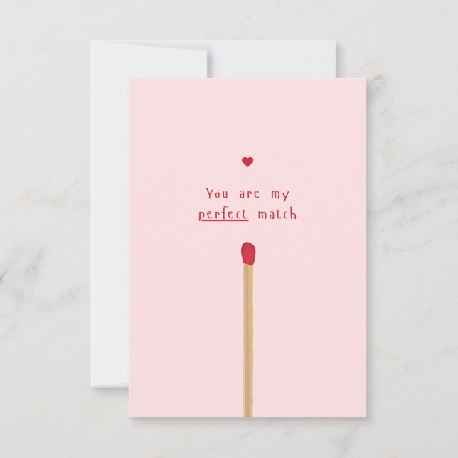 Anniversary Valentine Card, perfektes Spiel (Vorderseite)