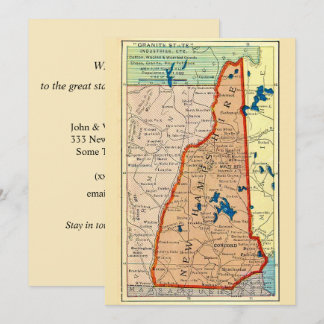 Annonce de déménagement avec une carte ancienne du