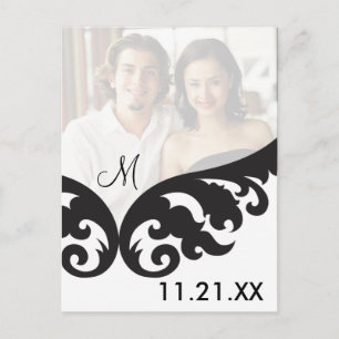 Annonce de faire-part de photo de monogramme perso