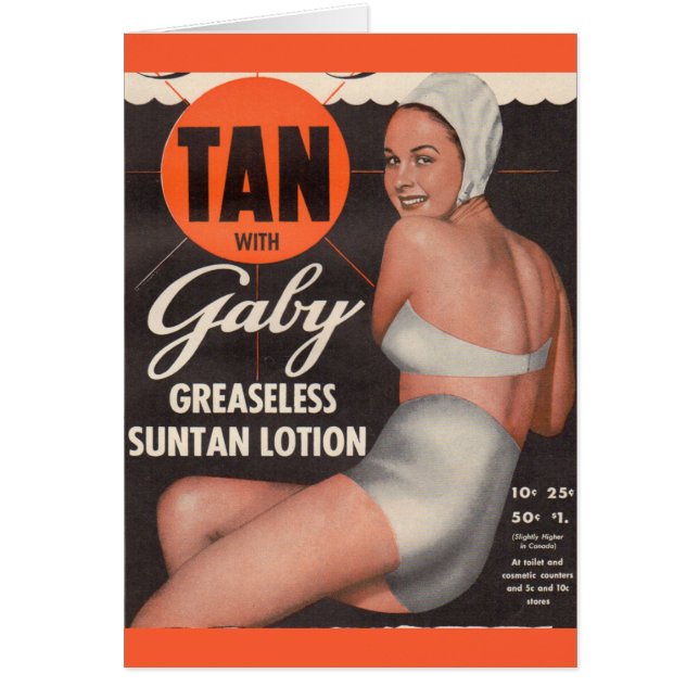 Annonce de Gaby Suntan 1950 (Devant)