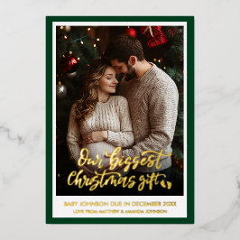 Annonce de grossesse pour un cadeau de Noël vert P