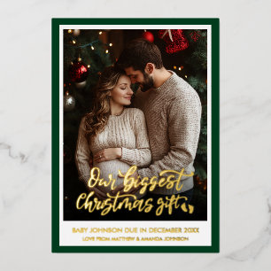 Annonce de grossesse pour un cadeau de Noël vert P