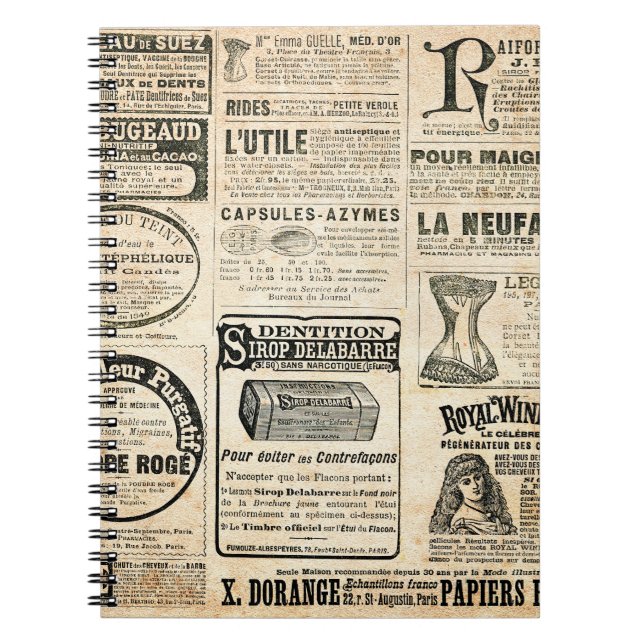Annonce de journal français 1897 (Devant)