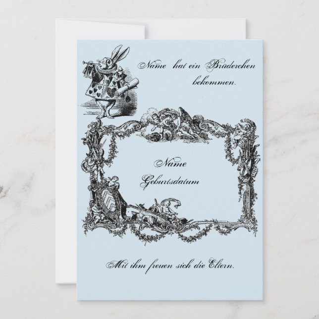 Annonce de la naissance - Carte de naissance (Devant)