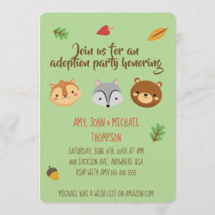 Annonce de l'adoption du Woodland - Invitations
