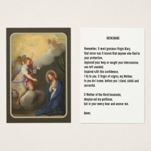Annonce de prière de Mary Memorare