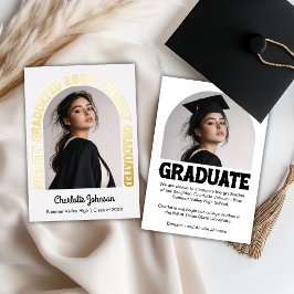 Annonce de remise de diplôme rétro pour jeune dipl