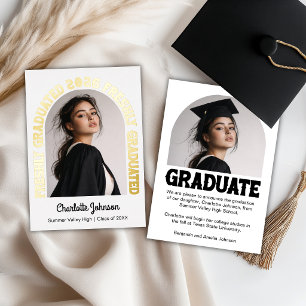 Annonce de remise de diplôme rétro pour jeune dipl