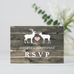Annonce de réponse RSVP pour un mariage champêtre 