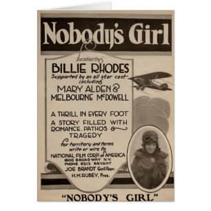 Annonce d'exposant de film silencieux de Billie