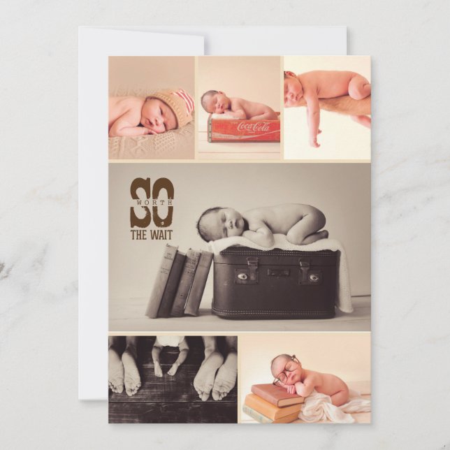 Annonces rustiques pour bébés - Faire-part de nais (Devant)