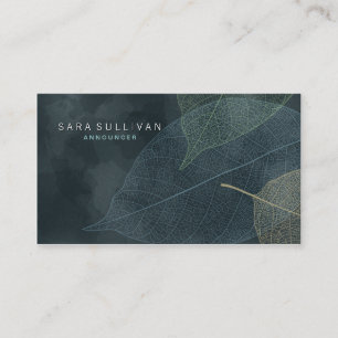 Annonceur Carte de visite Grunge Leaf Veines