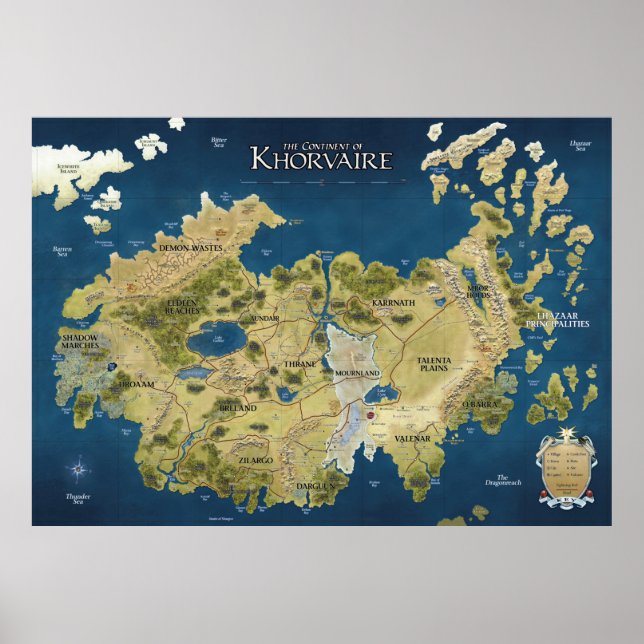 Annotated Map of Khorvaire (Eberron) Poster (Vorne)
