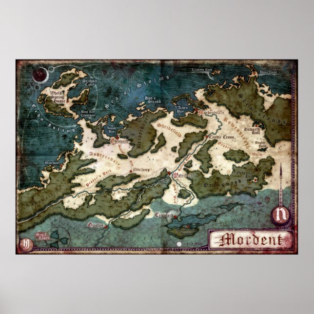 Annotated Map of Mordent (Ravenloft) Poster (Vorne)