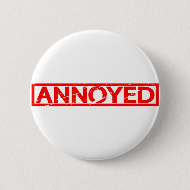Annoyed Briefmarke Button (Vorderseite)