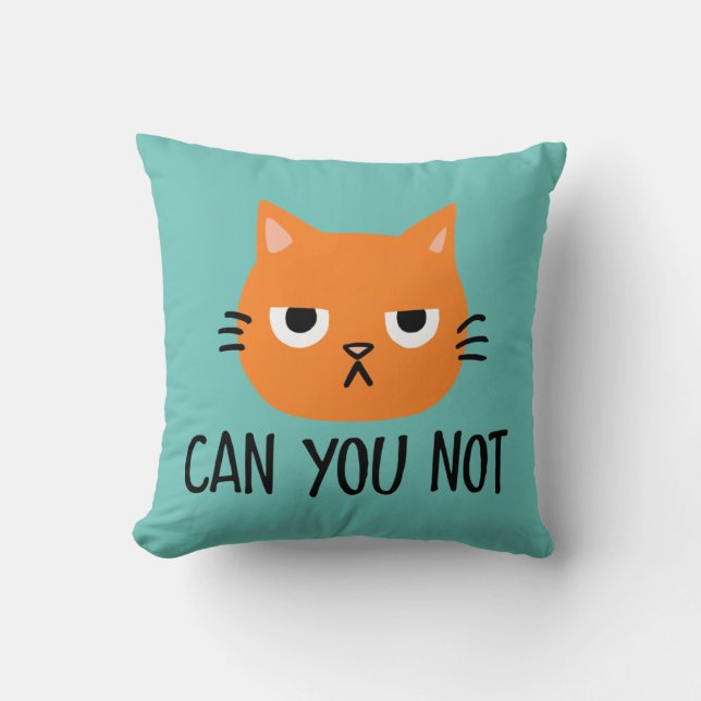Annoyed Cat KANN SIE NICHT Funny Kissen (Vorderseite)