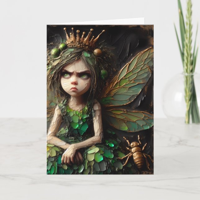 Annoyed Fairy Golden Insect Karte (Vorderseite)
